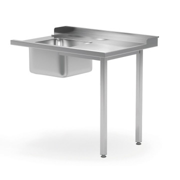 Ladebord med vask for oppvaskmaskin, HENDI, venstre side, 1200x700x(H)850mm