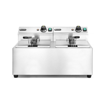 Frityrkoker Profi Line, 2 × 8 l, HENDI, Profi Line, 16L, 230V/7000W, 605x460x(H)369mm