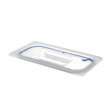 Lokk til GN-beholdere laget av polypropylen, med forsegling, HENDI, GN 1/3, Transparent, 325x176mm