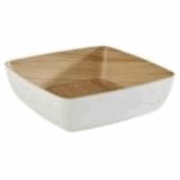 Bolle 25x25x7.5cm  hvit/tre 2.65ltr.FRIDA Melamin