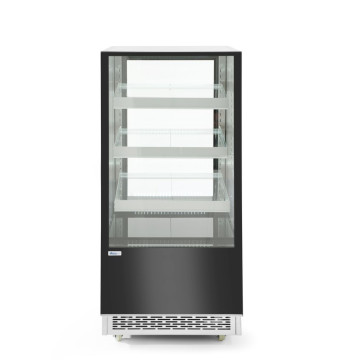 Kjøle vitrineskap med 3 skrå hyller, Arktic, 300L, 230V/480W, 650x833x(H)1460mm