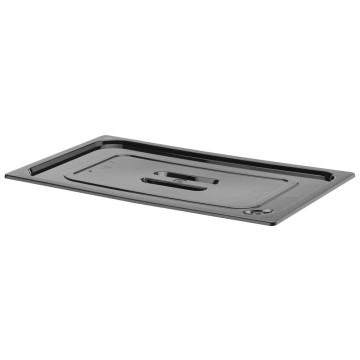 Lokk til GN-beholdere svart polykarbonat, HENDI, GN 1/1, Sort, 530x325mm