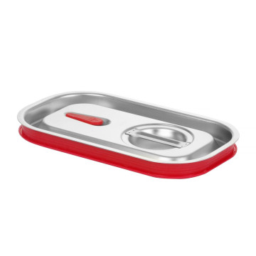 Lokk til GN-beholdere med silikonkant, HENDI, Kitchen Line, GN 1/4, 265x162mm