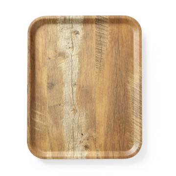 Serveringsbrett med melaminlaminat, sklisikker, med tredesign, AmerBox, Wood, 330x430mm