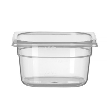 Beholder GN 1/6 polypropylen, HENDI, Profi Line, GN 1/6, 1,6L, Transparent, 176x162x(H)100mm
