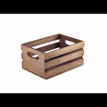 Wooden Crate Dark Rustic Finish 21.5x15x10.8cm