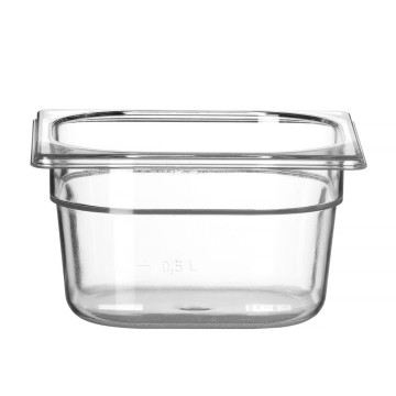 Beholder GN 1/6 polykarbonat, HENDI, Profi Line, GN 1/6, 1,6L, Transparent, 176x162x(H)100mm