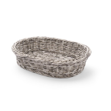 Bakekurv oval, HENDI, lys grå, 320x230x(H)70mm