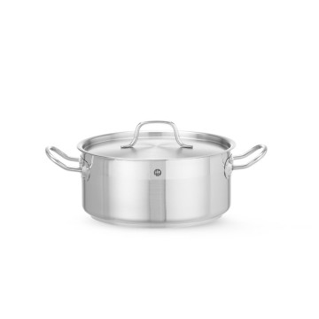Lavgrytepanne - med lokk, HENDI, Profi Line, 4,8L, âŒ€240x(H)105mm