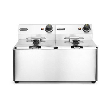 Frityrkoker Kitchen Line - 2x 8L, HENDI, Kitchen Line, 16L, 230V/7000W, 542x430x(H)351mm