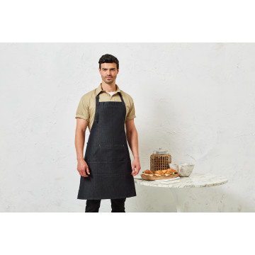 P126 Denim Bib Apron Indigo Denim