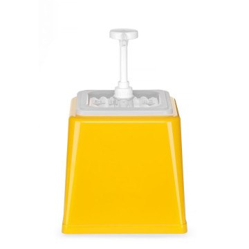 Sausdispenser med pumpe, HENDI, 2,5L, Gul, 230x210x(H)327mm
