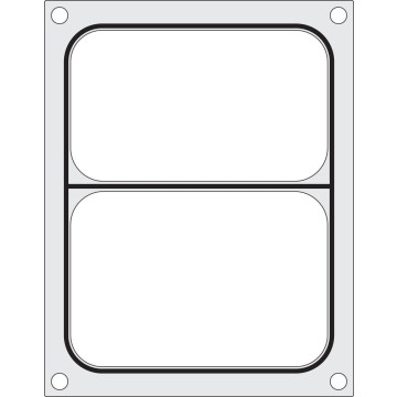 Brettforseglingsmatrise, HENDI, todelt beholder 227x178 mm