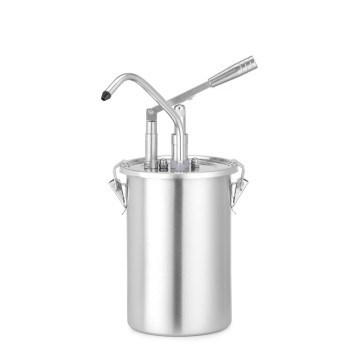 Sausbeholder i rustfritt stål med dispenser, HENDI, 4,5L, âŒ€180x(H)420mm