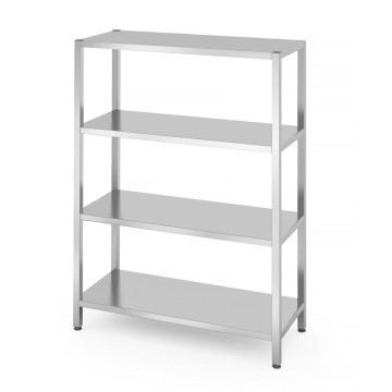 Oppbevaringsstativ med 4 fulle hyller – boltet, HENDI, Kitchen Line, 1200x500x(H)1800mm