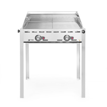 Green Fire med 2 brennere, HENDI, Profi Line, 2 rustfritt stål Gastronorm 1/1 grillrist, 11,6kW, 740x612x(H)825mm
