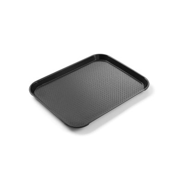 Fastfood-brett i polypropylen, lite, HENDI, svart, 265x345x(H)20mm