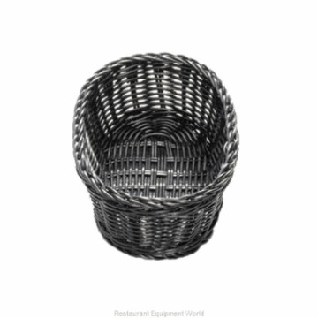Brødkurv flettet oval 23x16x6.5 Polyprop mørk