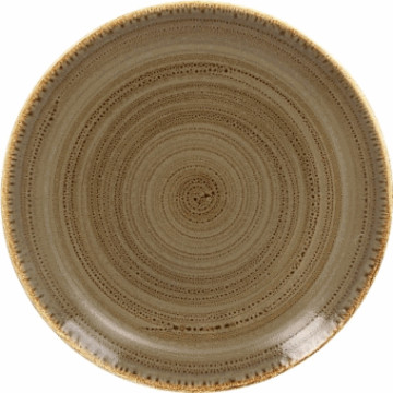 TWIRL flat tallerken 24cm alga - mørke brun