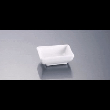 Rektangulær skål 7.6x6x2.5 cm. EHG porselen