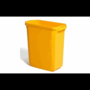 Avfallsbeholder 60ltr gul 59x28x høyde 60cm