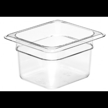 Cambro kantine 1/6-100 mm klar polycarbonat 17.6x16.2 cm