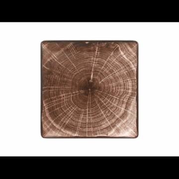 Woodart Tallerken flat firkantet 30cm "eikebrun" (mørkest)