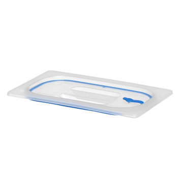 Lokk til GN-beholdere laget av polypropylen, med forsegling, HENDI, GN 1/4, Transparent, 265x162mm