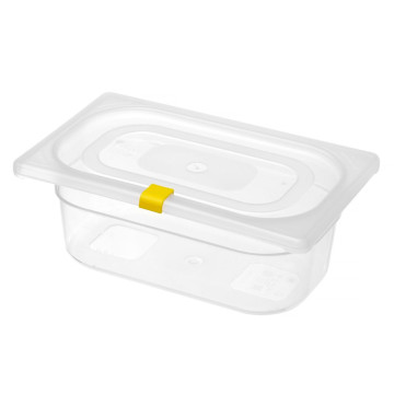 Lokkklemmer for HACCP oppbevaringsbeholdere, HEDI, Gul, 12 stk