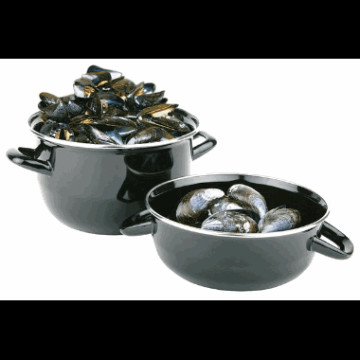 Blåskjell kjele emeljert 13.5cm  0.75+0.6L