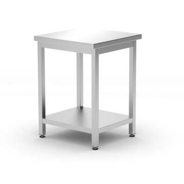 Sentralbord med hylle – boltet, dybde 600 mm, HENDI, Budget Line, 600x600x(H)850mm
