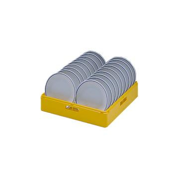 OPPVASKKURV GUL, FLATE TALLERKNER 240MM