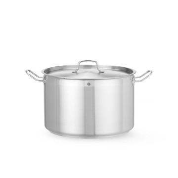 Langkokepanne midt - med lokk, HENDI, Profi Line, 23,5L, âŒ€360x(H)230mm