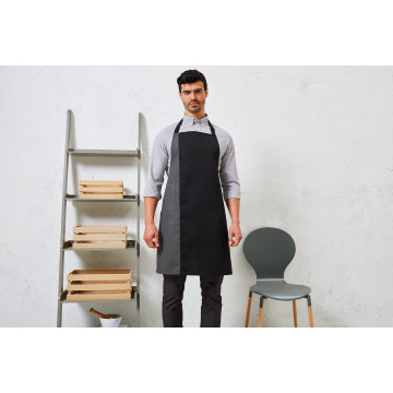 P162 Contrast Bib Apron Sort/Turkis (Xtra)