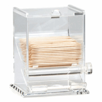 Tannpirkerdispenser akryl (8.5x9.5x13cm)