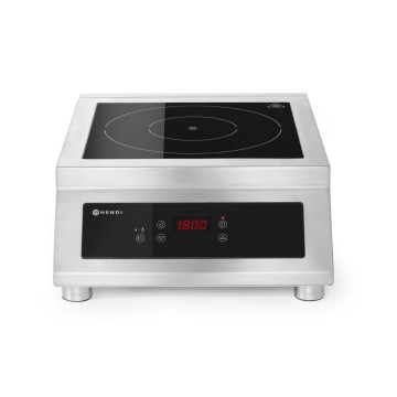 Induksjonskomfyr modell 5000 D, HENDI, Profi Line, 400V/5000W, 398x525x(H)175mm