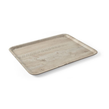 Serveringsbrett med melaminlaminat, sklisikker, med tredesign, AmerBox, Wood light, 370x530mm