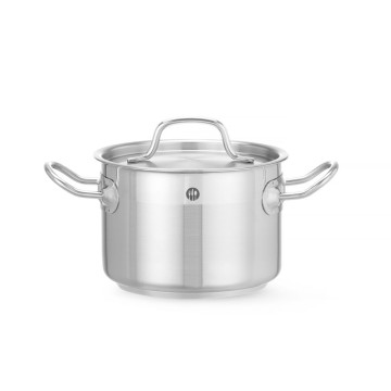 Langkokepanne midt - med lokk, HENDI, Profi Line, 2L, âŒ€160x(H)110mm