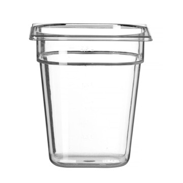 Beholder GN 1/6 polykarbonat, HENDI, Profi Line, GN 1/6, 3,4L, Transparent, 176x162x(H)200mm