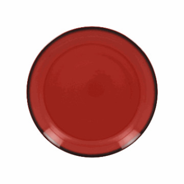 LEA rød -  flat tallerken 18cm