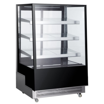 Kjøle vitrineskap med 3 skrå hyller, Arktic, 500L, 230V/490W, 900x833x(H)1460mm