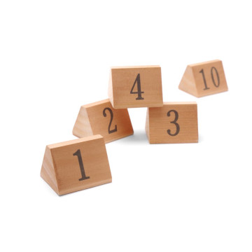 Bordskilt nummerert, HENDI, tall 1-10, 55x48x(H)44mm