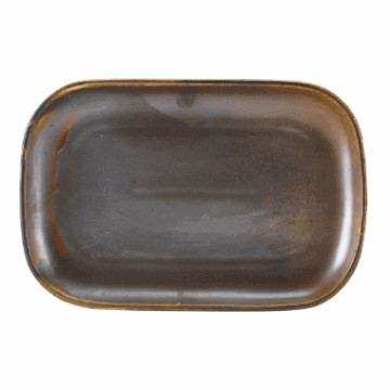 Terra Porcelain Rustic Copper Rektangular Plate 24cm