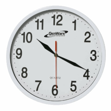 Veggklokke Hvit Ø-25cm
