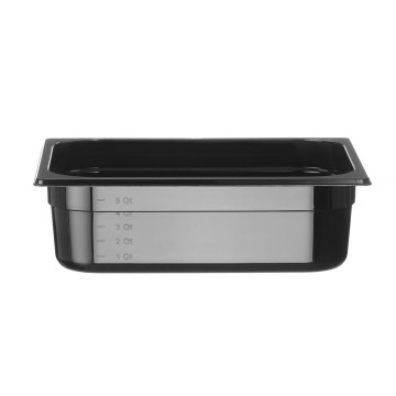 Beholder GN 1/2 svart polykarbonat, HENDI, Profi Line, GN 1/2, 6,5L, Svart, 325x265x(H)100mm