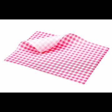 Greaseproof Paper rødtrutet 25x20cm (1000 Stk)