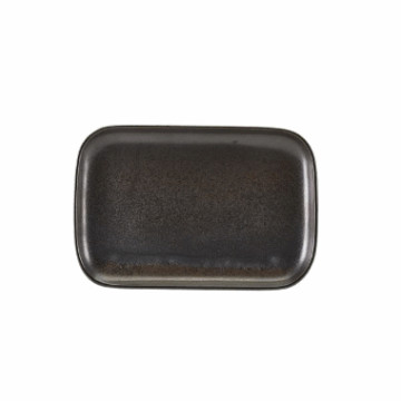 Terra Porcelain Black Rectangular Plate 24 x 16.5cm
