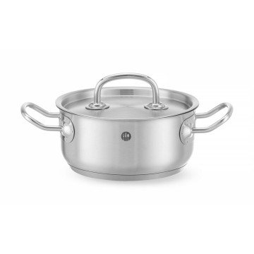 Lavgrytepanne - med lokk, HENDI, Kitchen Line, 1,5L, âŒ€160x(H)75mm