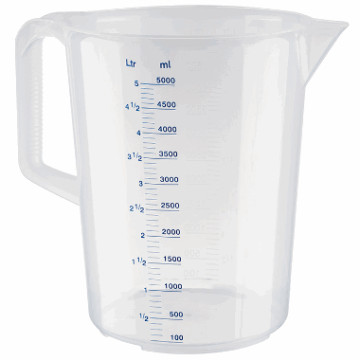 Litermål 3ltr. Polypropylen. lukket ht