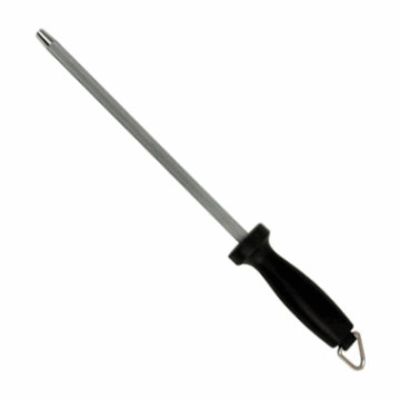Knivstål 29cm Svart plastskaft Slipestål / Skjerpestål